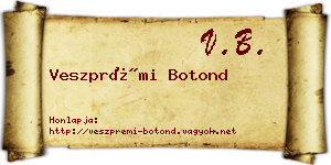 Veszprémi Botond névjegykártya